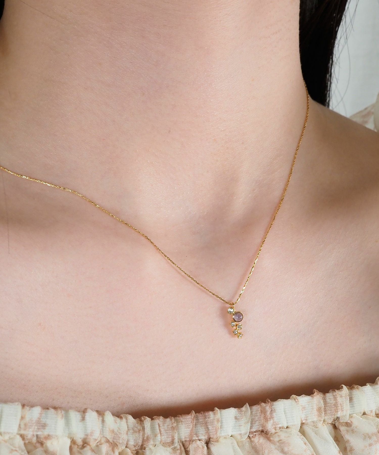 ナチュラルストーンストレートバープチペンダント【MUK Dreamystone】