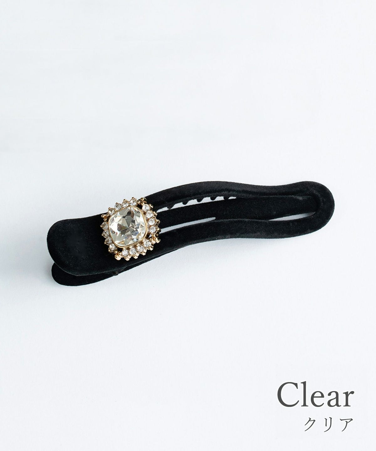 アンティークパーツ付フロッキーサイドバンスクリップ【Grace】