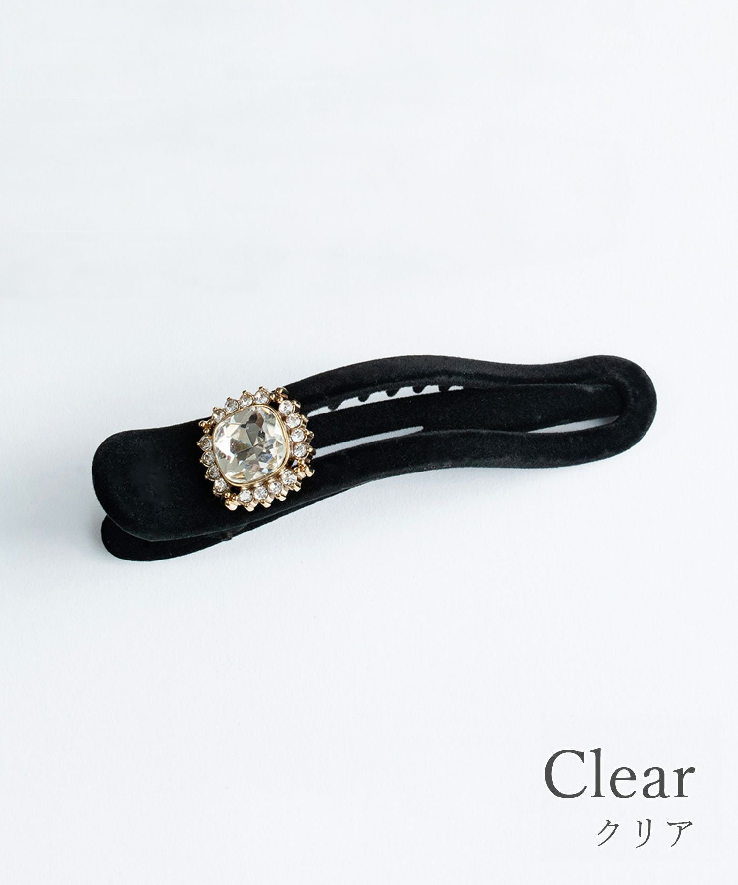 アンティークパーツ付フロッキーサイドバンスクリップ【Grace】