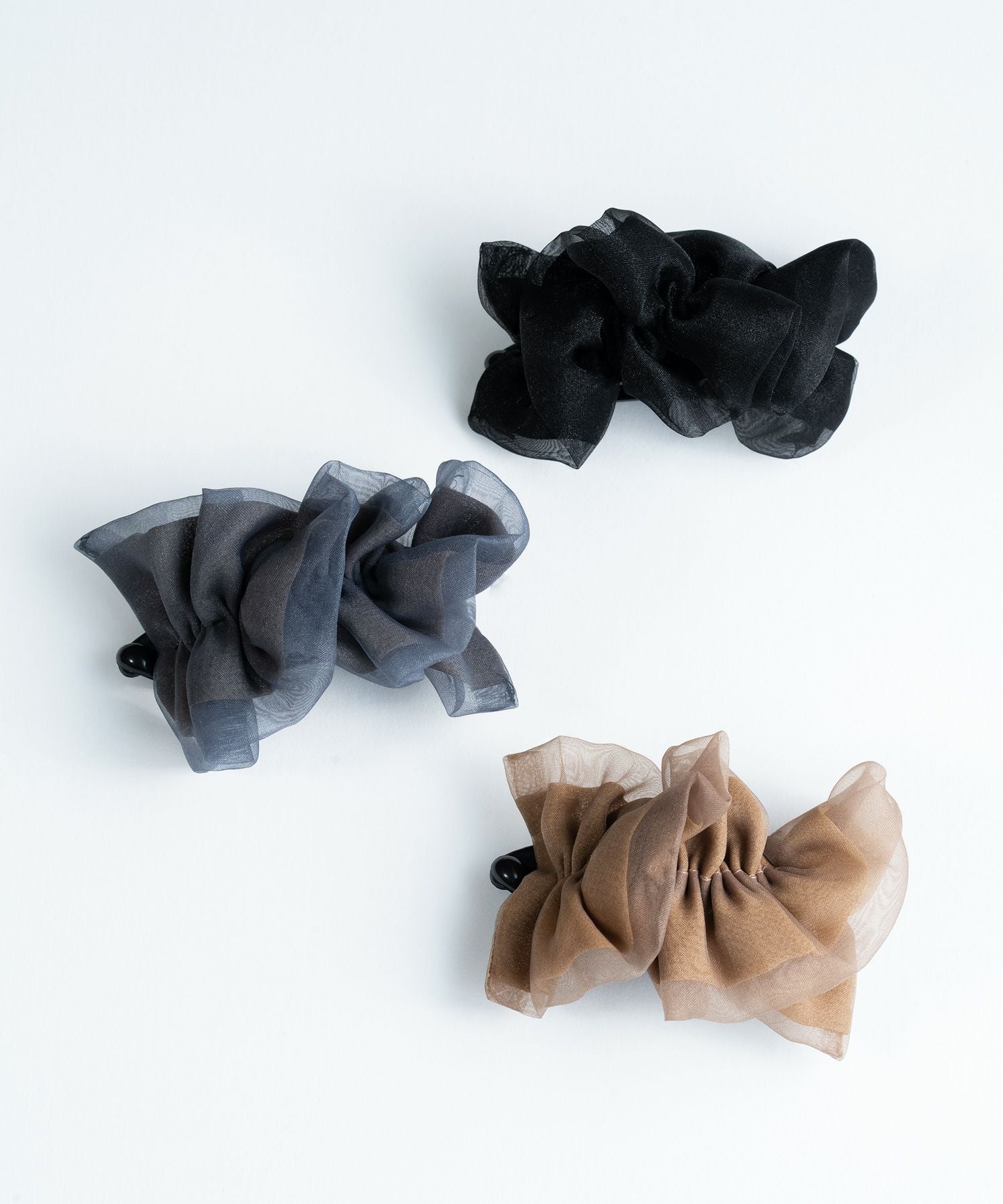 シアーリボンかまぼこヘアクリップ