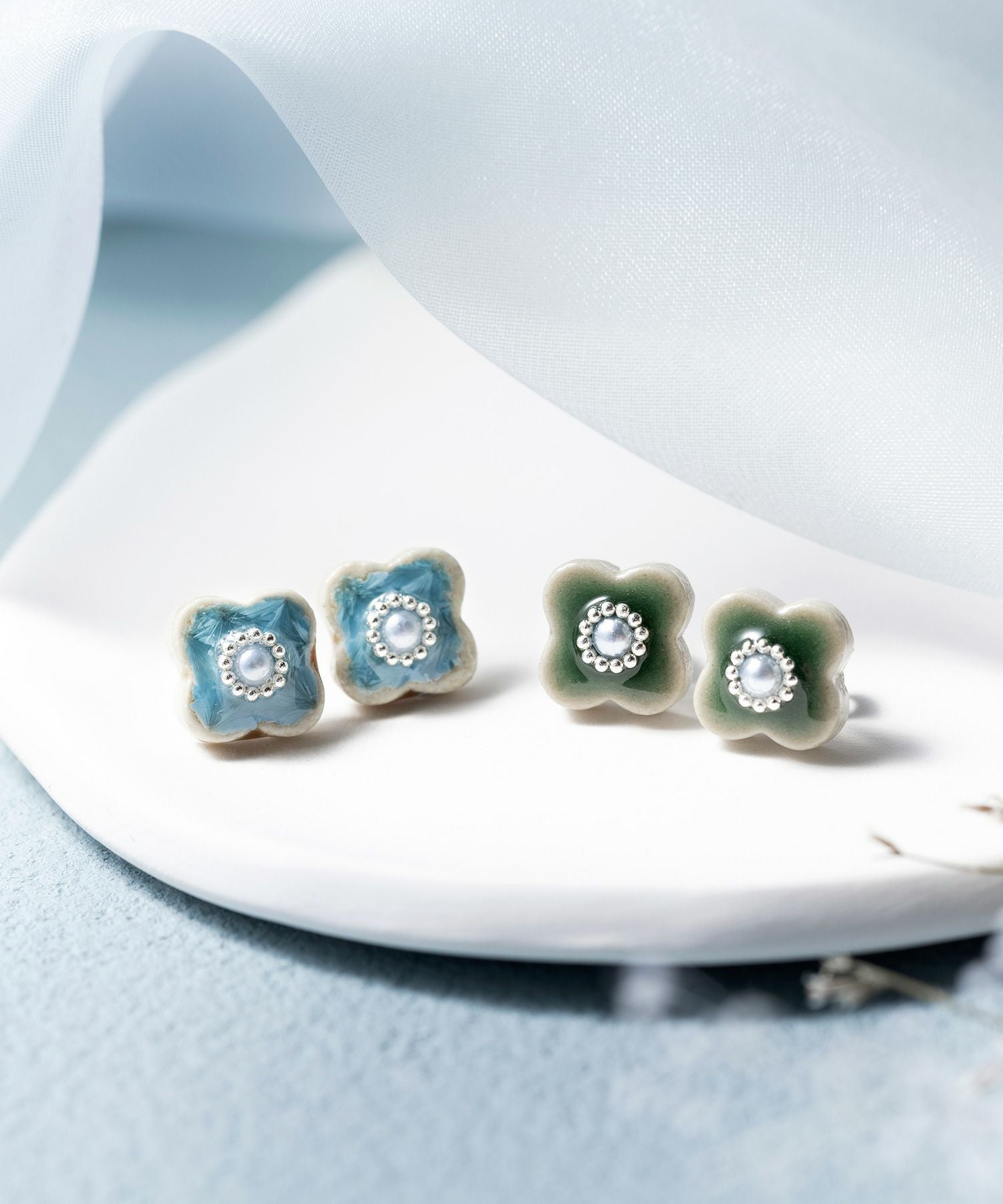 美濃焼小花釉薬パールイヤリング【MIKELO】 | 【公式】MUK ONLINE SHOP