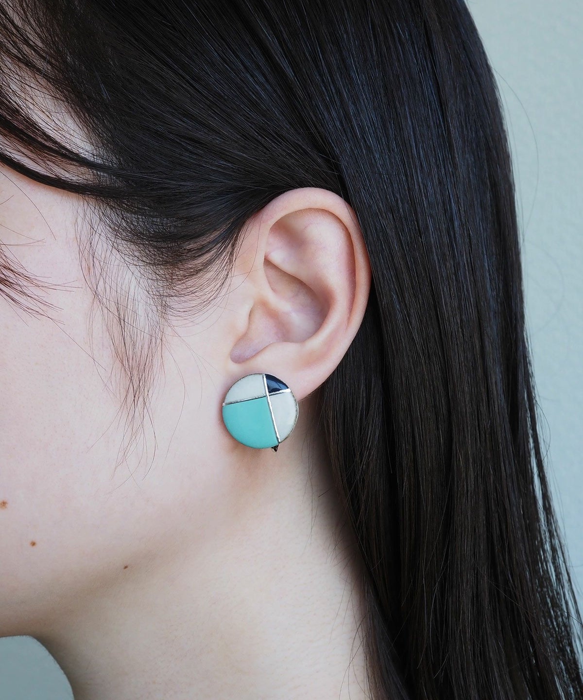 美濃焼フレンチクラシカルグリッドイヤリング【MIKELO】