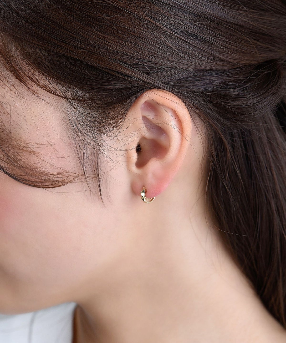 【web限定】ルミダイヤカットループフィットイヤリング【Lumirise】