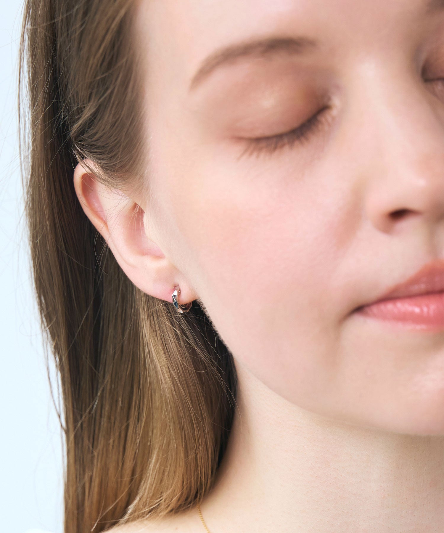 【web限定】ルミダイヤカットループフィットイヤリング【Lumirise】