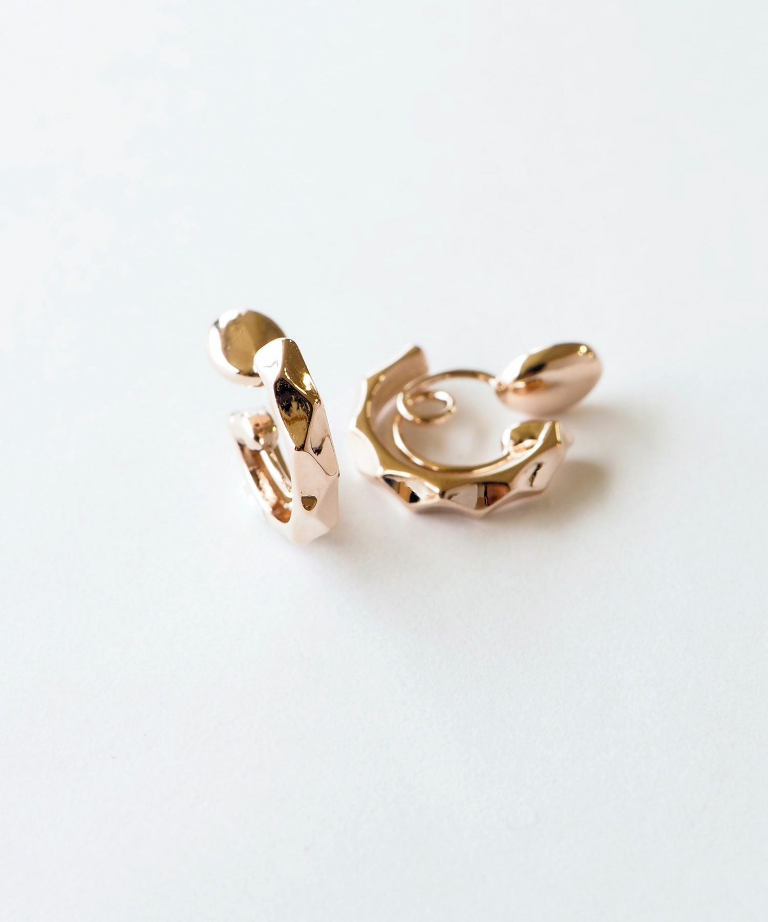 【web限定】ルミダイヤカットループフィットイヤリング【Lumirise】