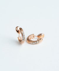 【web限定】ルミタイニーストーンループフィットイヤリング【Lumirise】