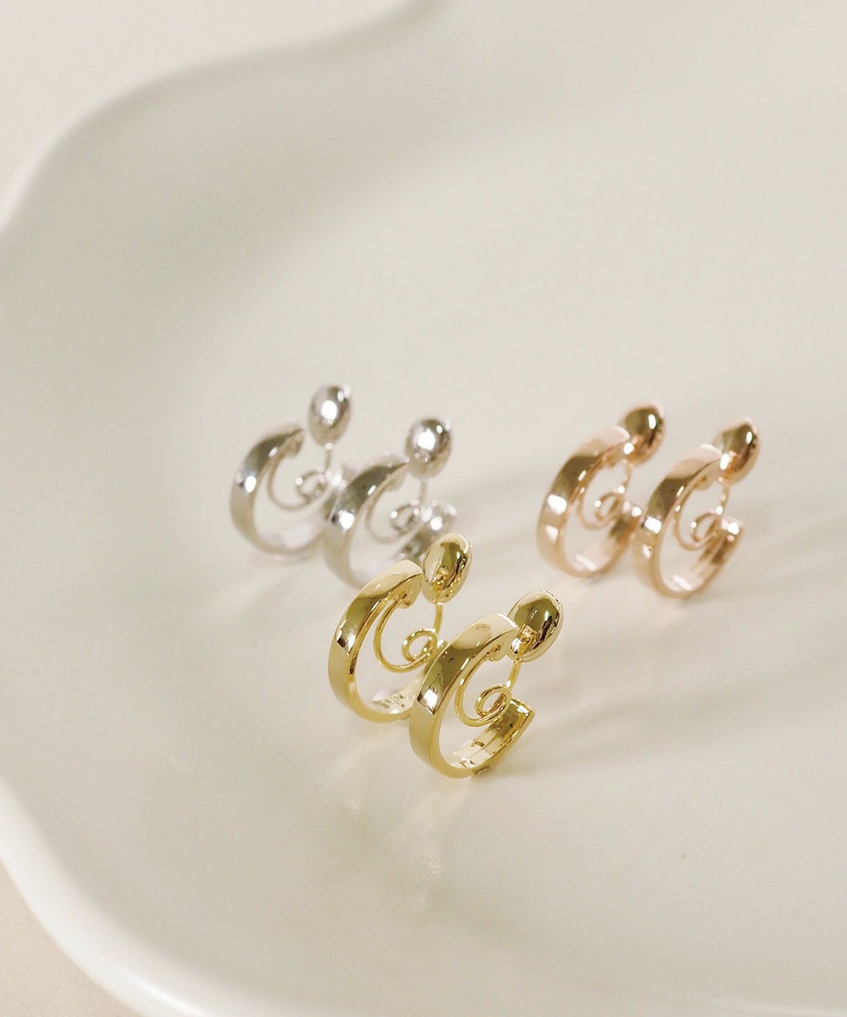 【web限定】ルミシンプルフープループフィットイヤリング【Lumirise】