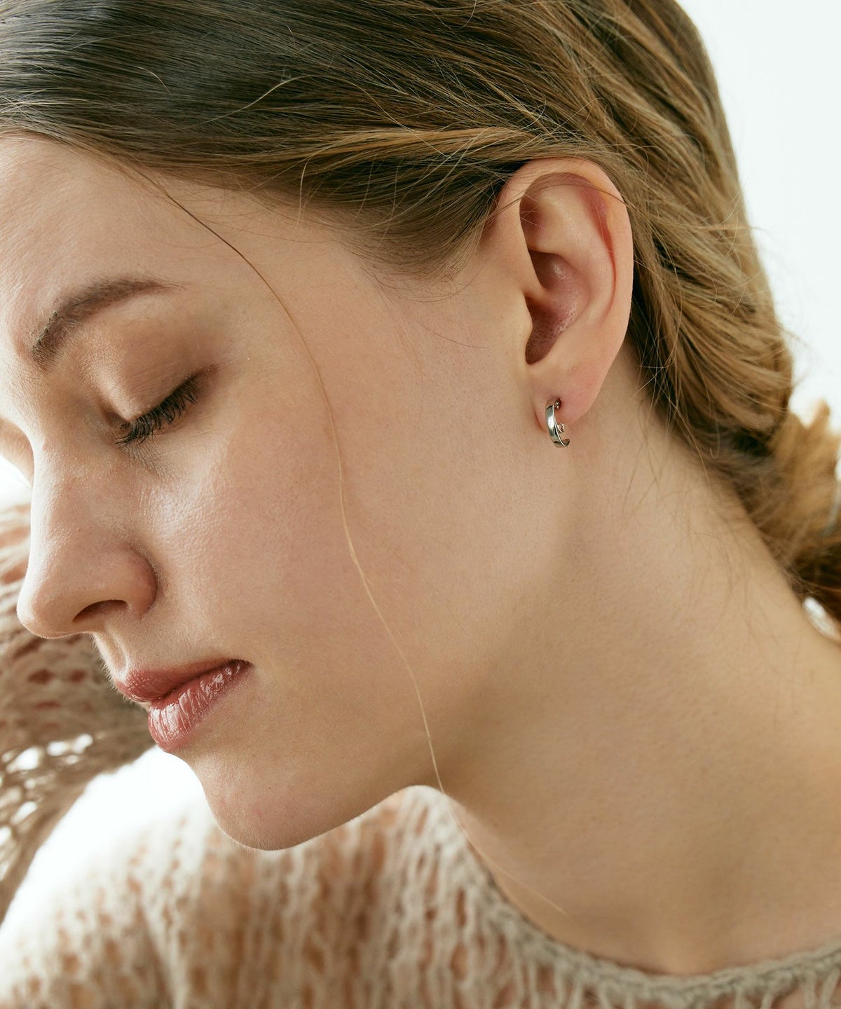 【web限定】ルミシンプルフープループフィットイヤリング【Lumirise】