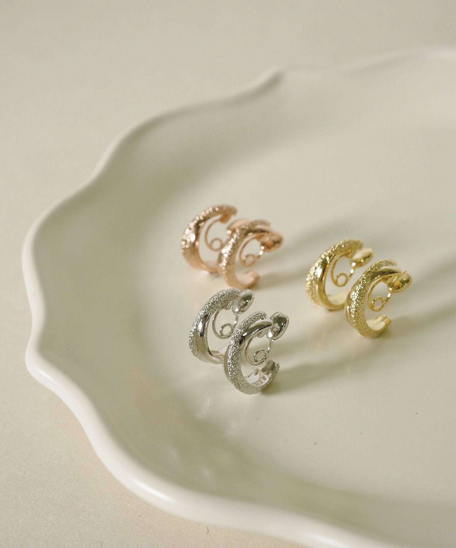 【web限定】ルミクロスフープループフィットイヤリング【Lumirise】