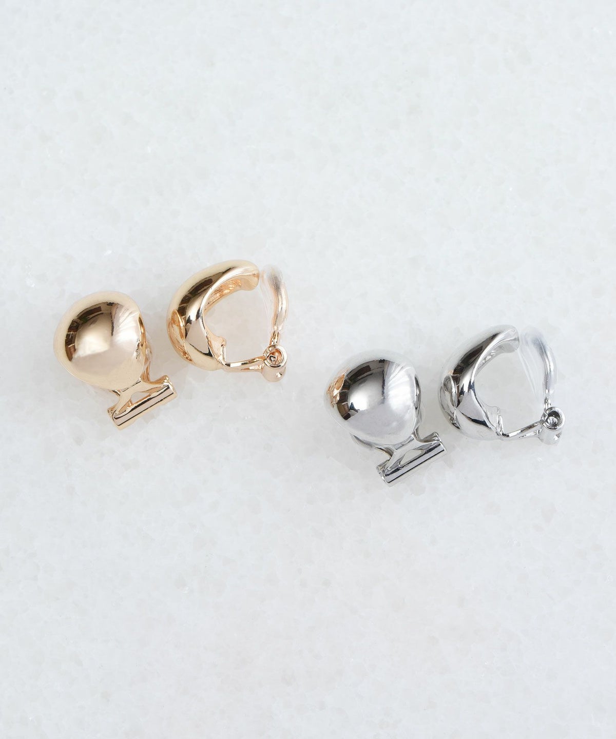 スフィアメタルクリップイヤリング