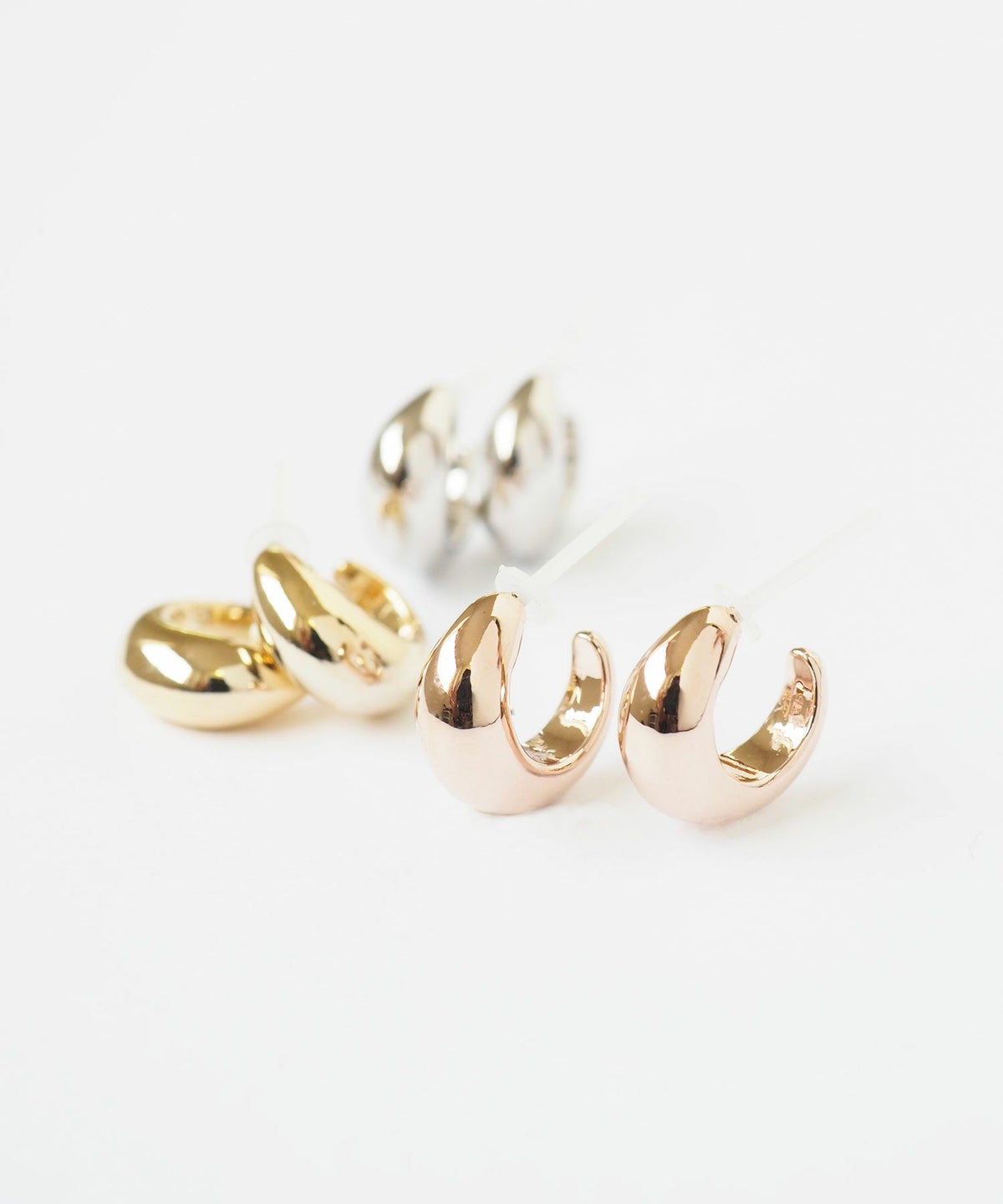 【web限定】ルミプランプフープセラミックポストピアス【Lumirise】