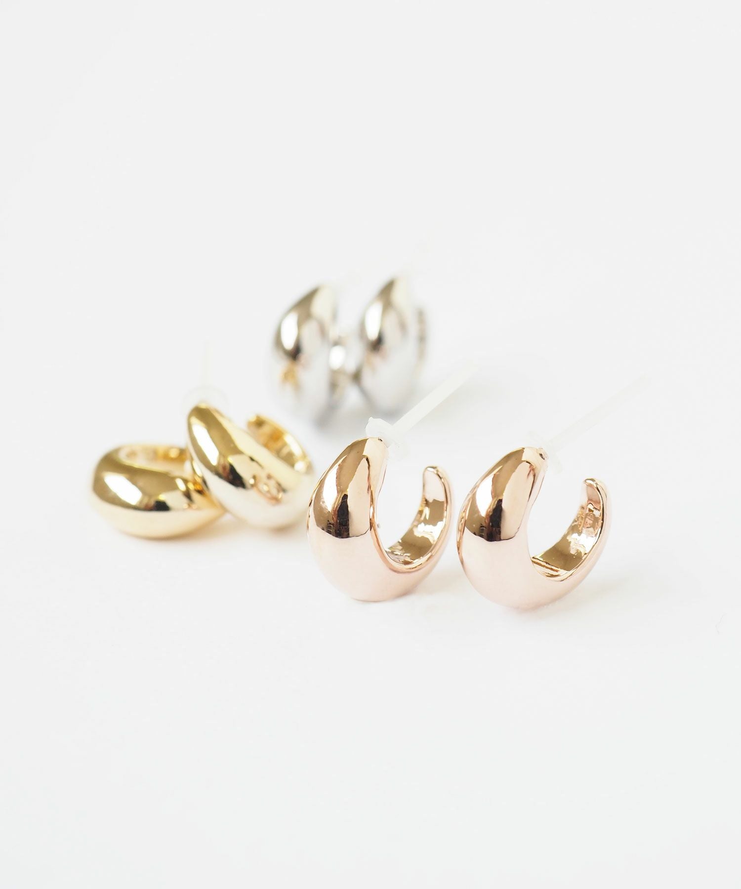 【web限定】ルミプランプフープセラミックポストピアス【Lumirise】