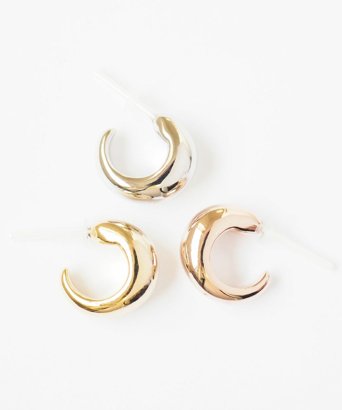 【web限定】ルミプランプフープセラミックポストピアス【Lumirise】