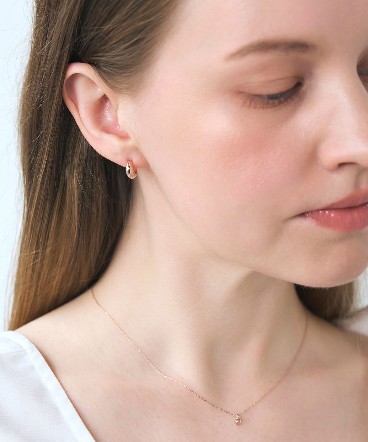 【web限定】ルミプランプフープセラミックポストピアス【Lumirise】