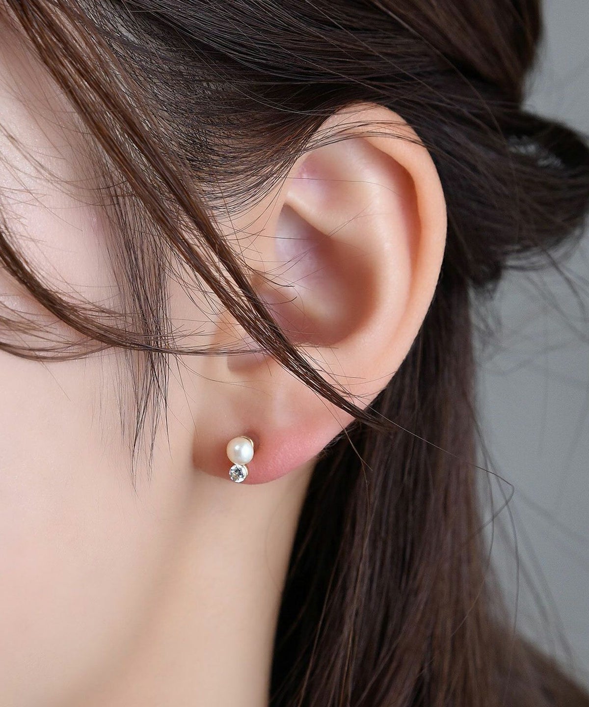 【web限定】ルミパールストーンプチセラミックポストピアス【Lumirise】