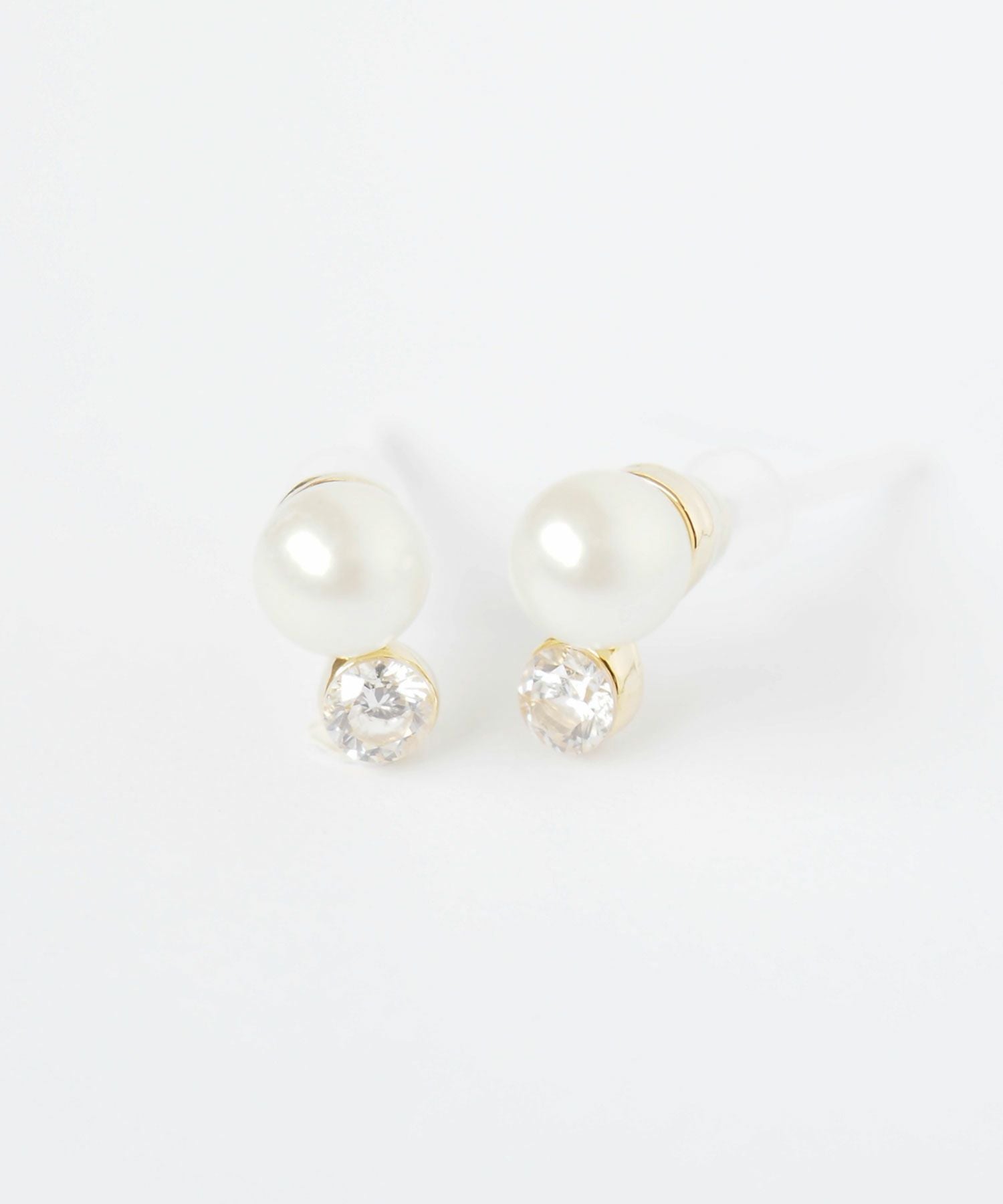 【web限定】ルミパールストーンプチセラミックポストピアス【Lumirise】