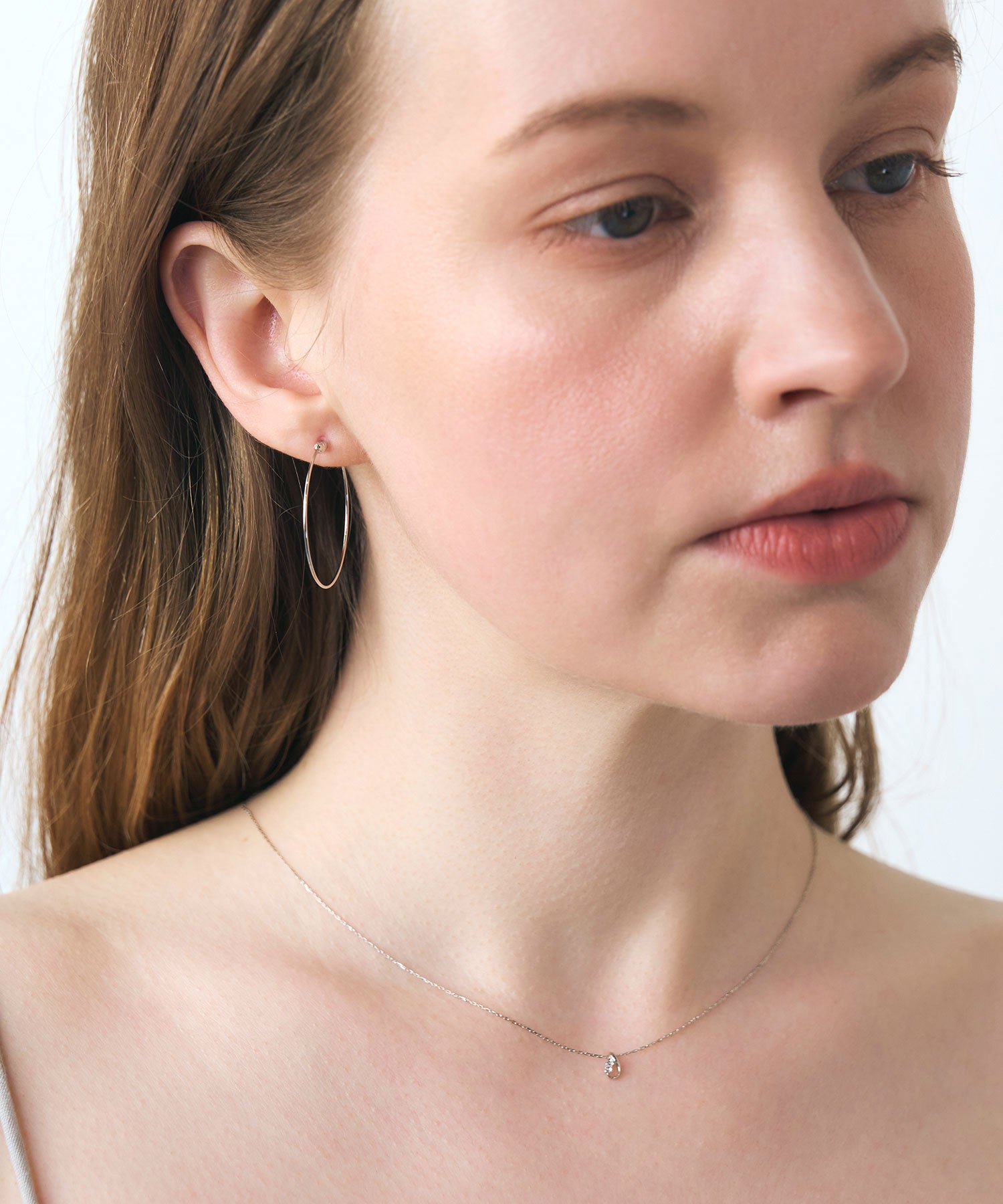 【web限定】ルミワイヤーフープセラミックポストピアス【Lumirise】