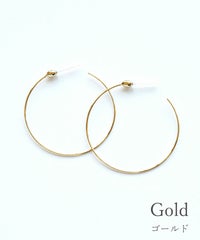 【web限定】ルミワイヤーフープセラミックポストピアス【Lumirise】