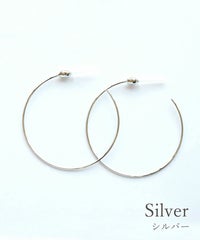 【web限定】ルミワイヤーフープセラミックポストピアス【Lumirise】