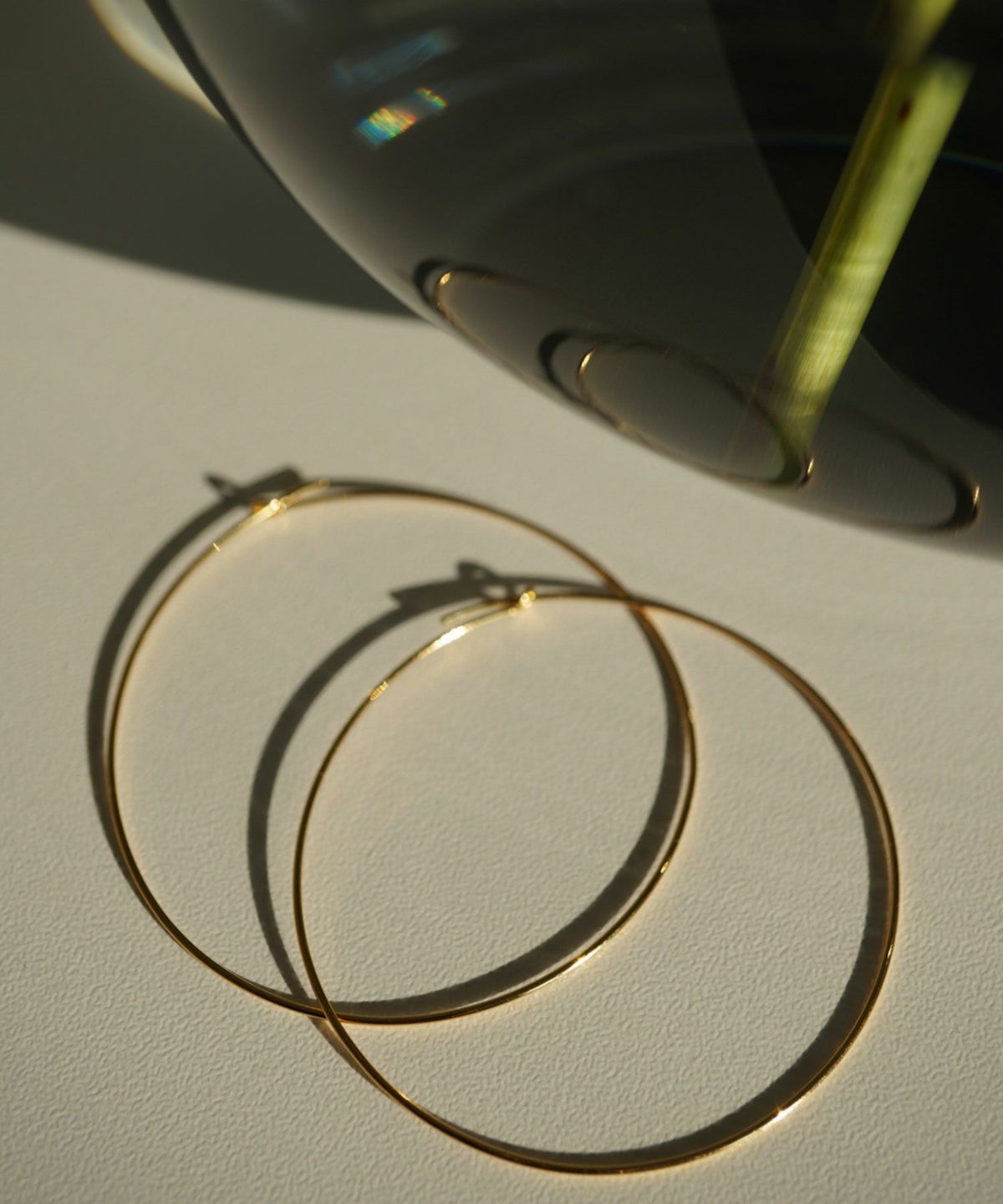 シームレススリムフープピアス(L)