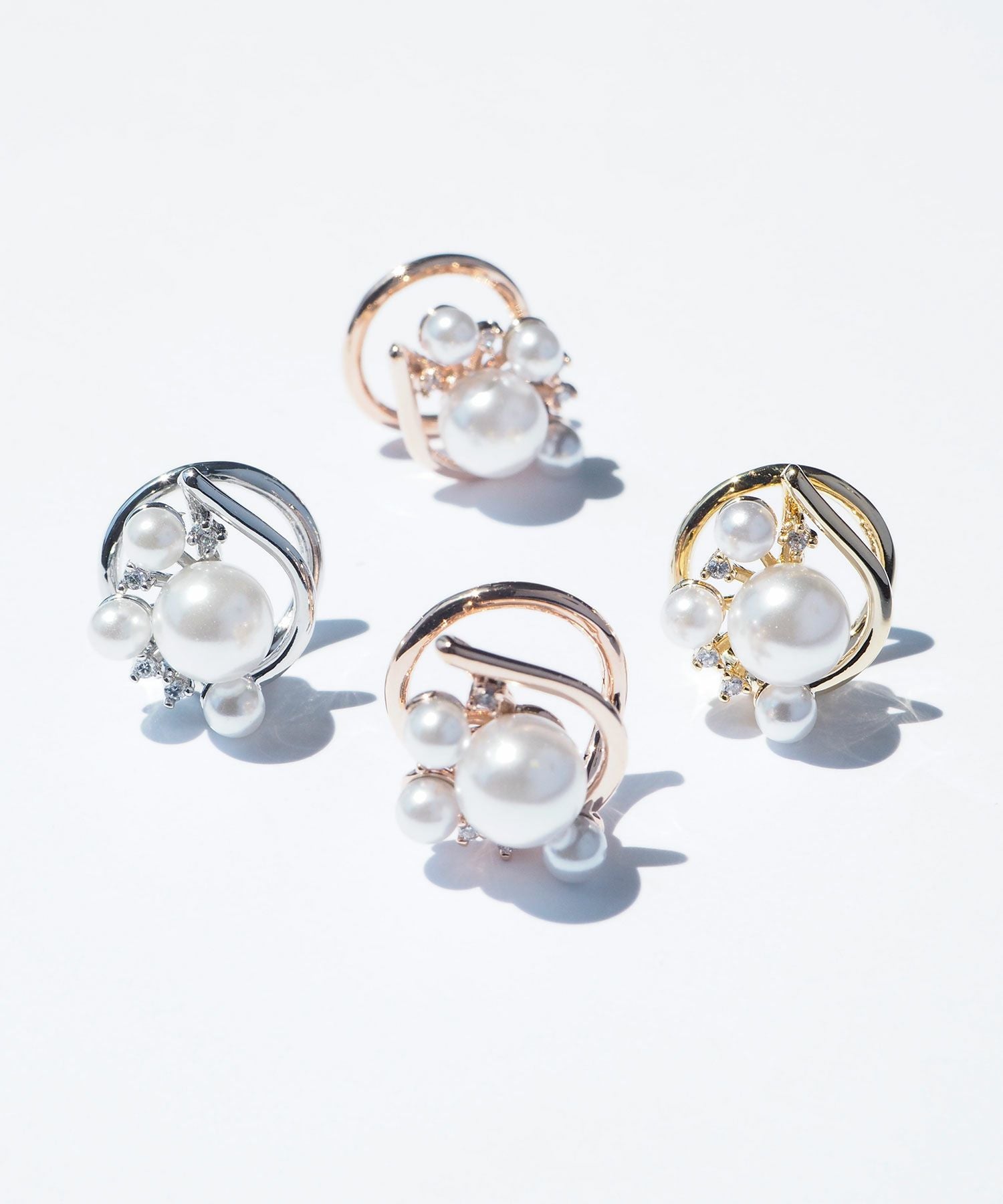 リュクスラウンドメタルイヤリング