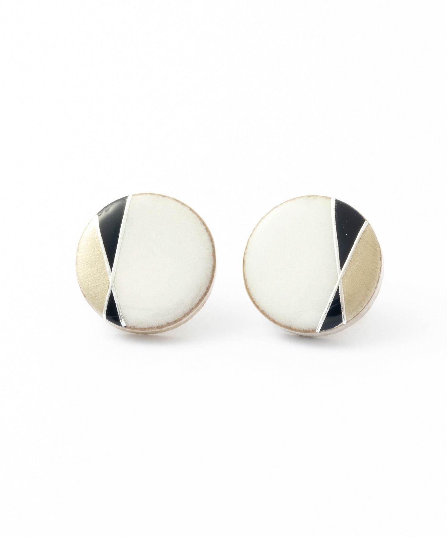 美濃焼ラインデコメタリックピアス【MIKELO】