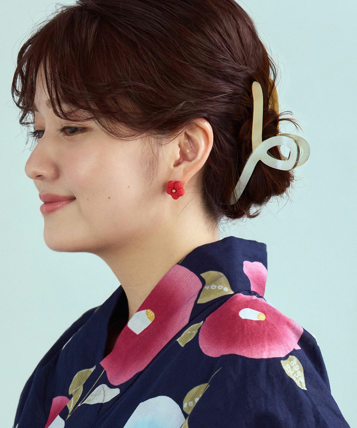 バイカラーくるりんバンスクリップ