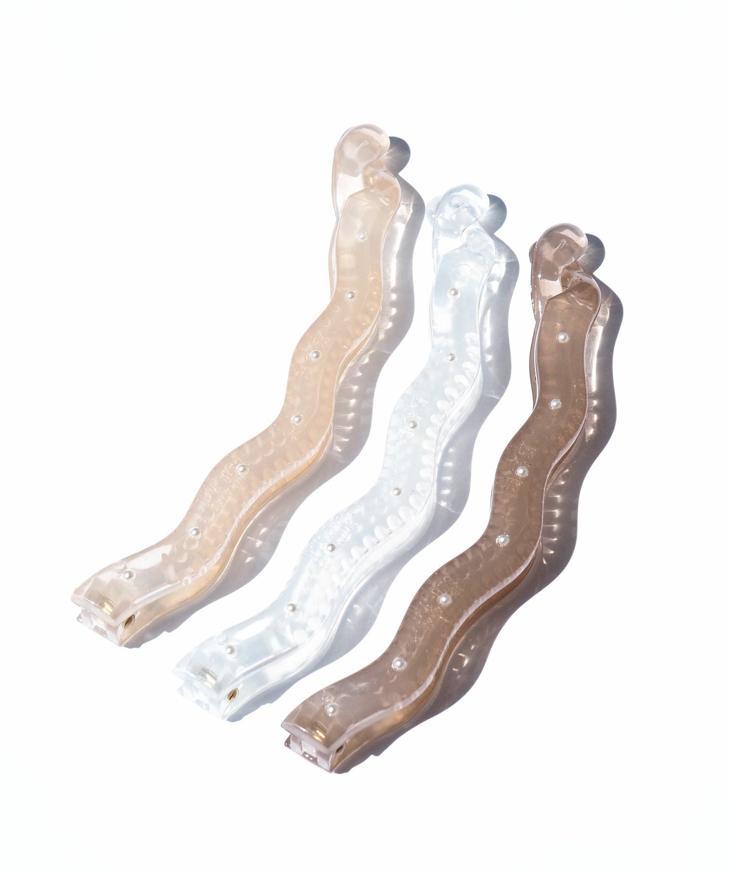 パールドットウェーブバナナクリップ