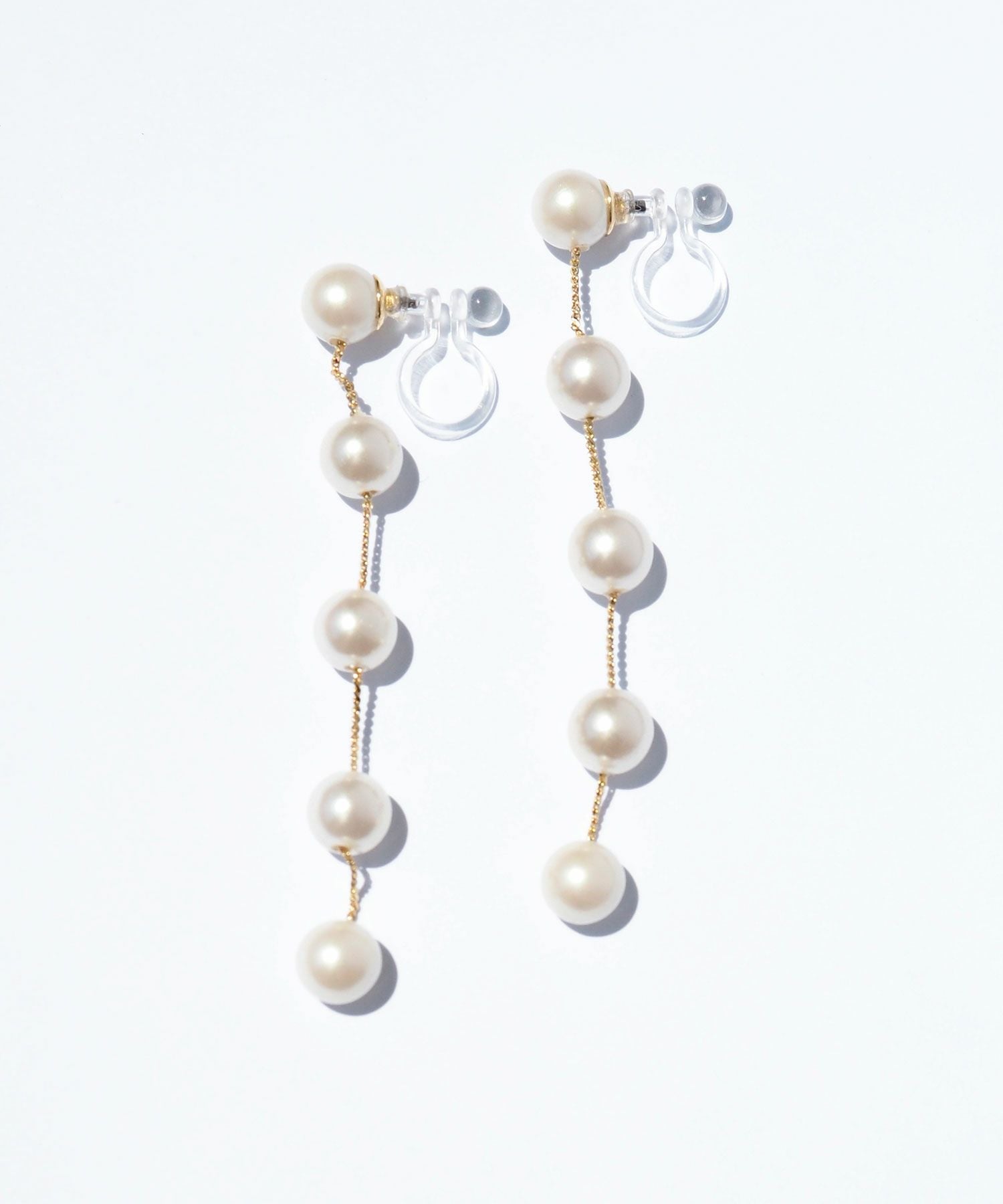 ステーションパール樹脂ノンホールイヤリング