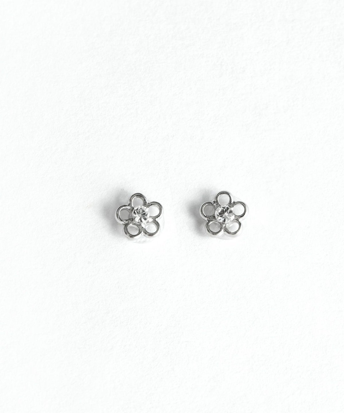 メタルフラワーストーン付きシールピアス【シールピアスLibre】