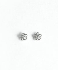 メタルフラワーストーン付きシールピアス【シールピアスLibre】