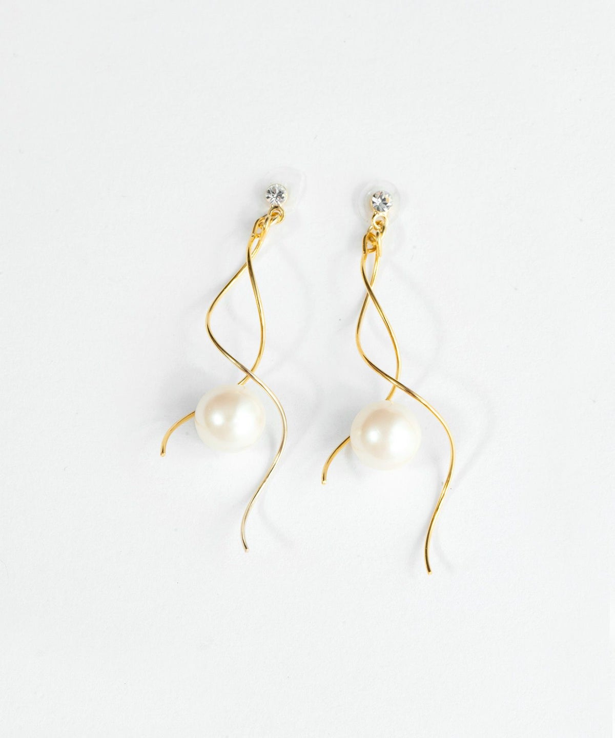 パール付きメタルツイストシールピアス【シールピアスLibre】