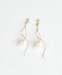 パール付きメタルツイストシールピアス【シールピアスLibre】