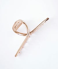 ピンクゴールドシンプルメタルくるりんバンスクリップ