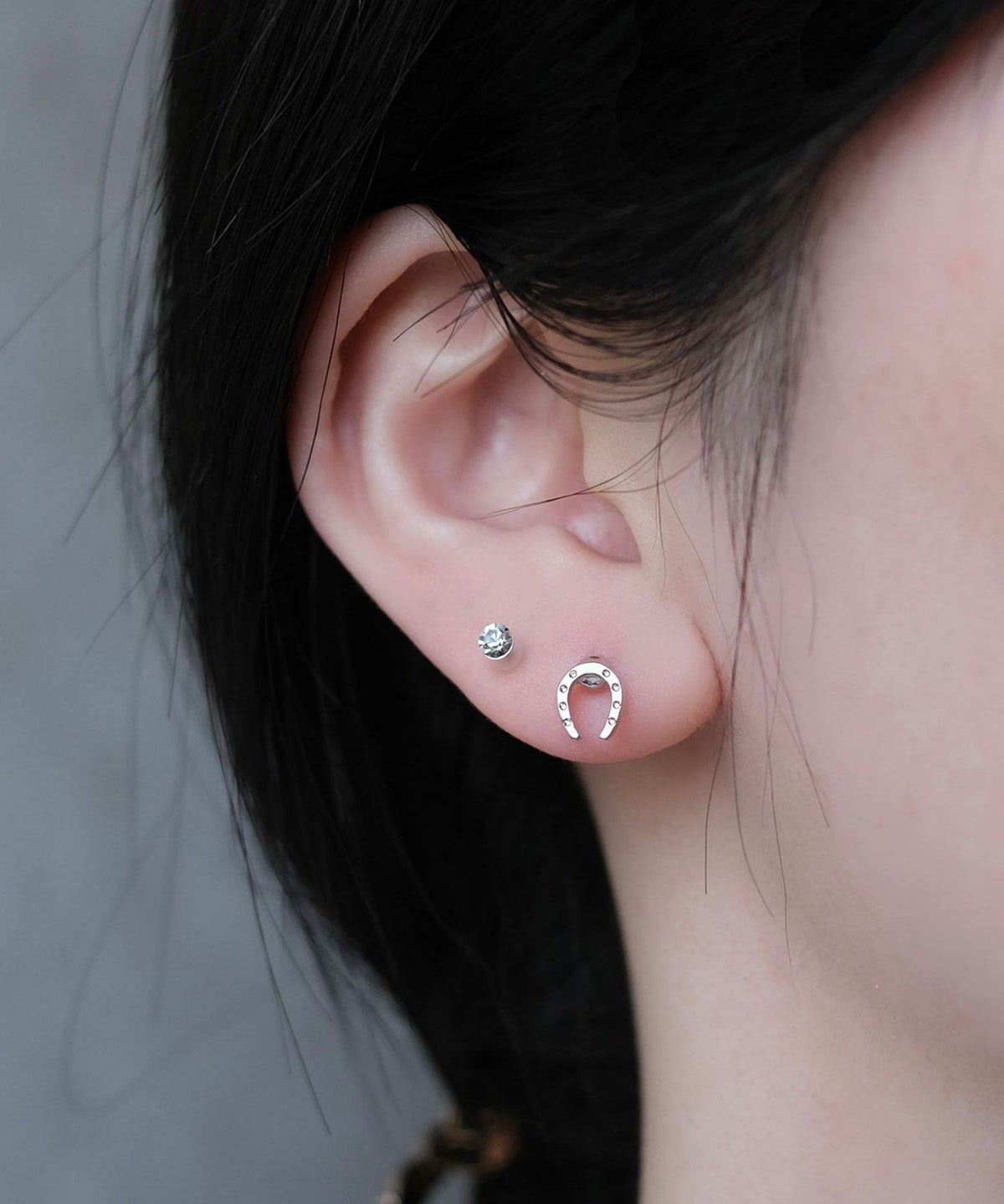 ホースシューセットピュアチタンポストピアス