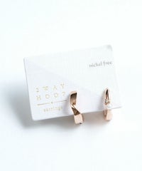 ツイストメタルストレスフリー2wayフープイヤリング
