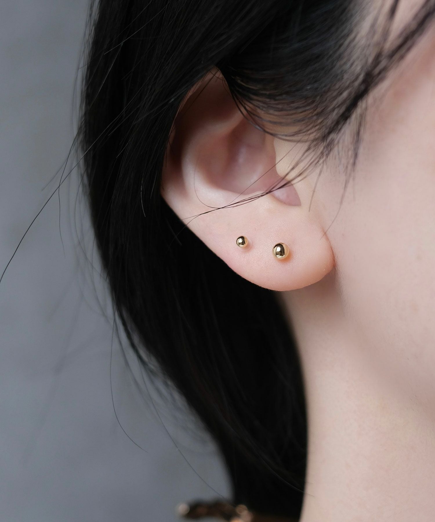 2.5ミリ＆3.5ミリシャカ玉ピュアチタンポストピアス | 【公式】MUK