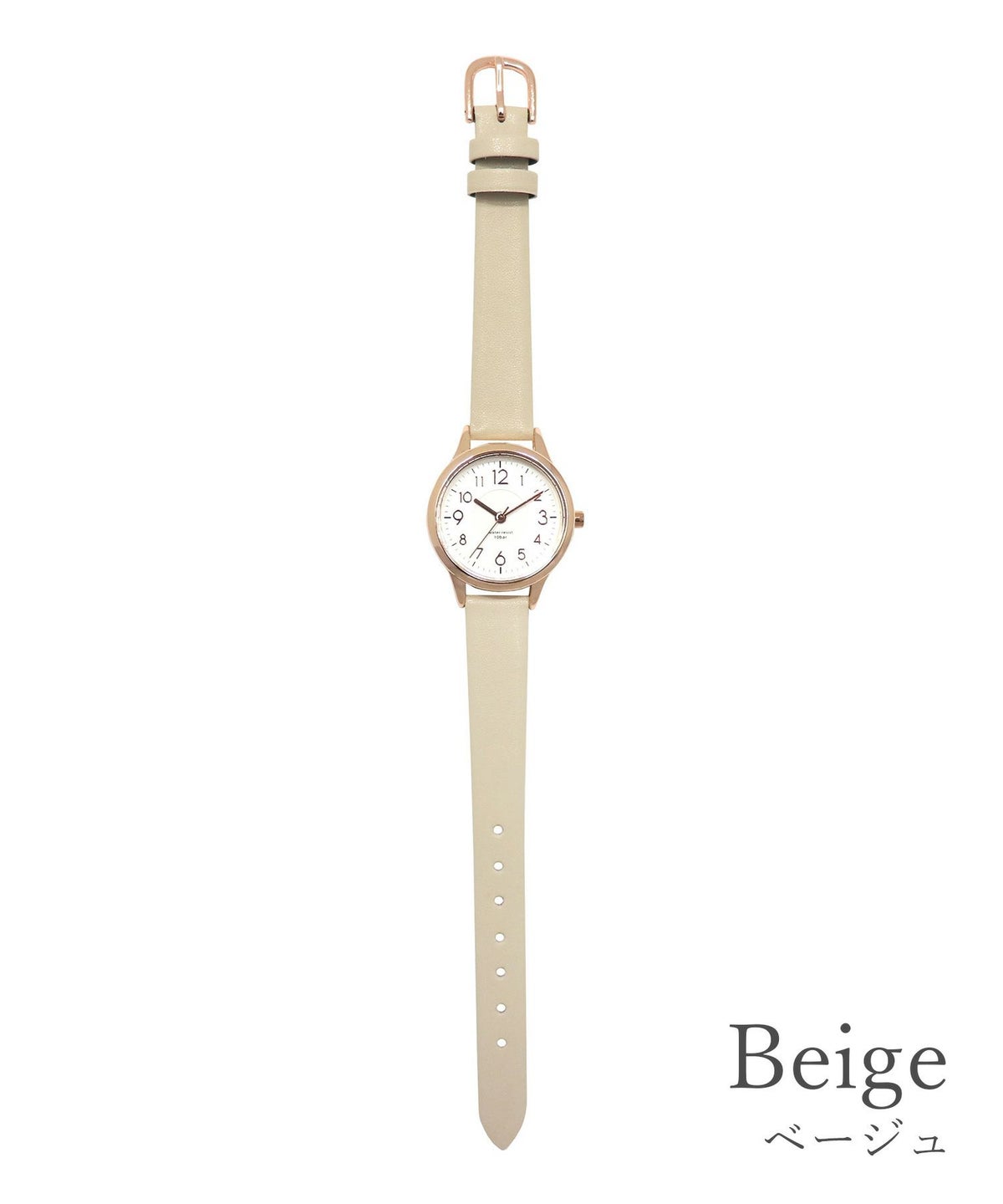 【10気圧防水】 レディースシンプルベルトウォッチ
