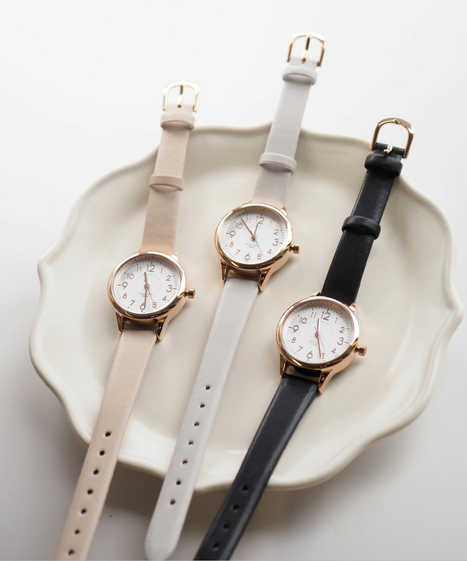 【10気圧防水】 レディースシンプルベルトウォッチ