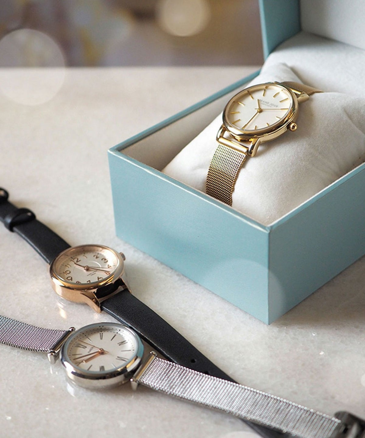 【10気圧防水】 レディースシンプルベルトウォッチ