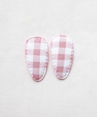 パステルカラーギンガムチェックパッチンピン【JUNO kids】