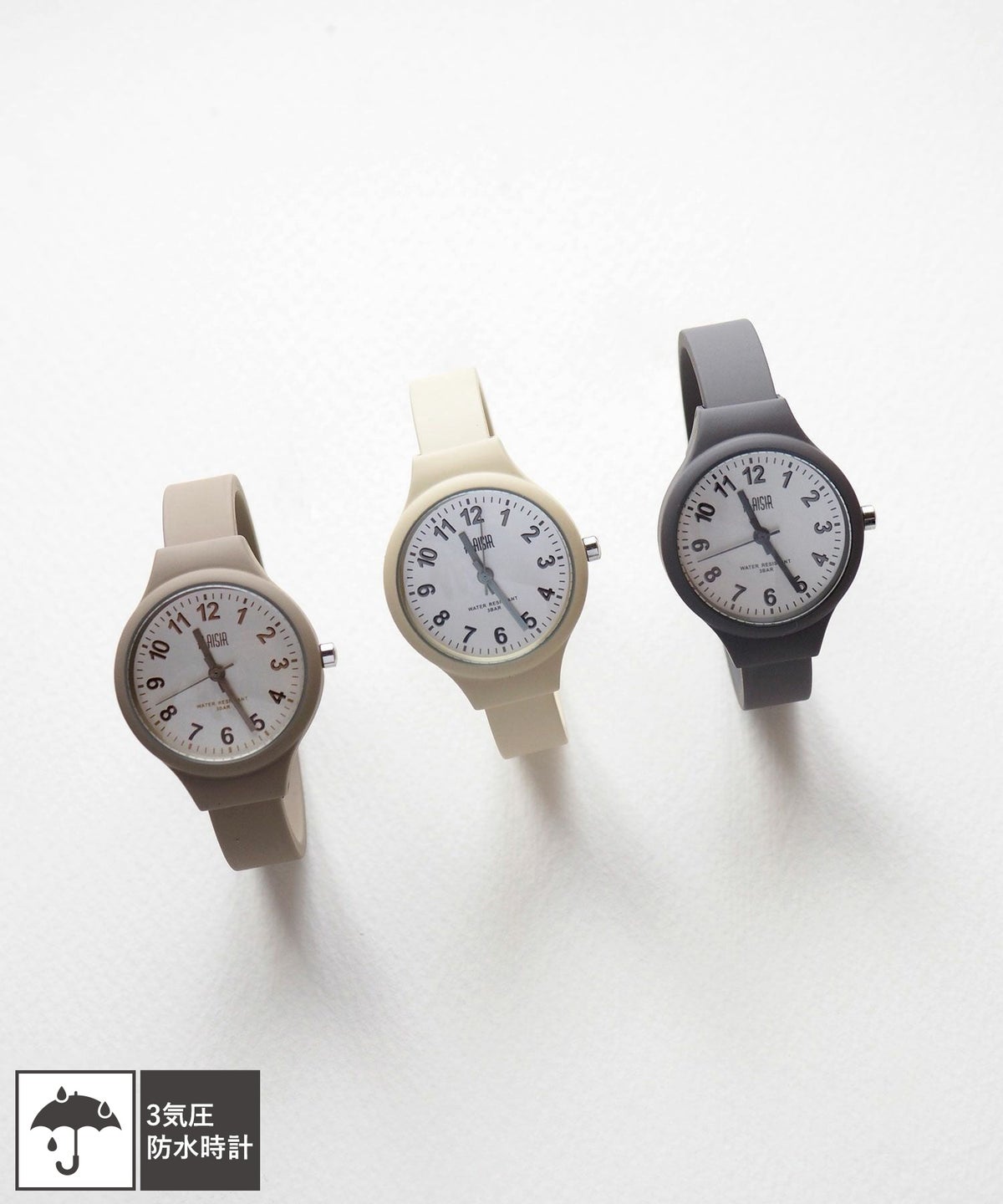 【3気圧防水/金属アレルギー対応】 ニュアンスカラーバングルウォッチ