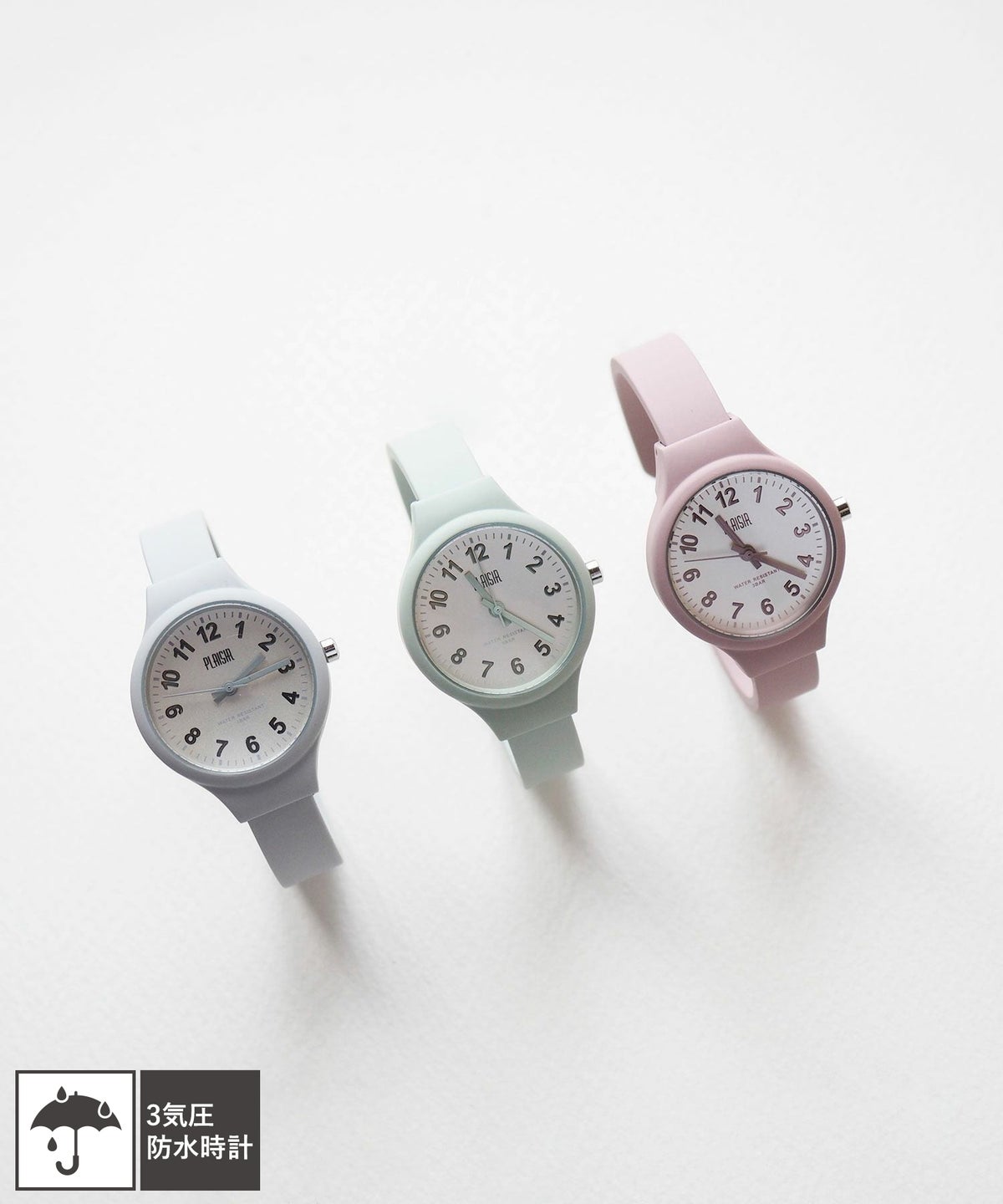 【3気圧防水/金属アレルギー対応】 ニュアンスカラーバングルウォッチ