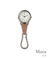 カラビナ付きレザーキーウォッチ