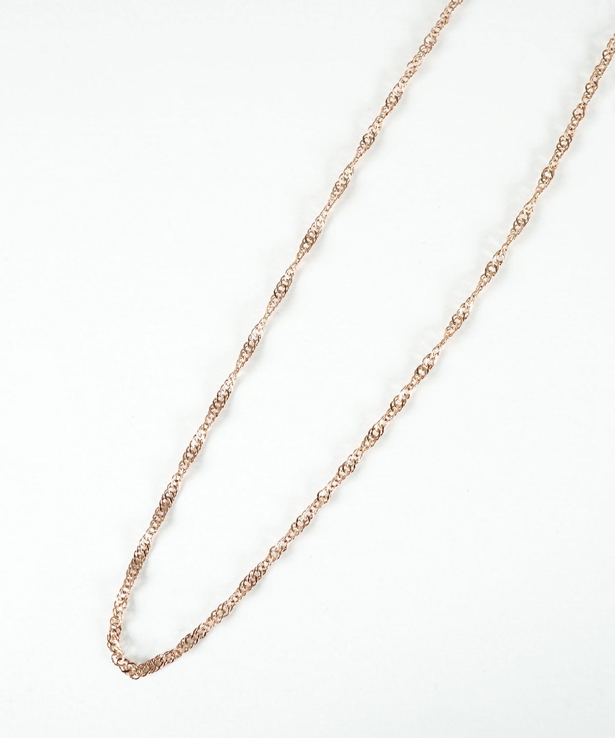 ピンクゴールドステンレスネックレス