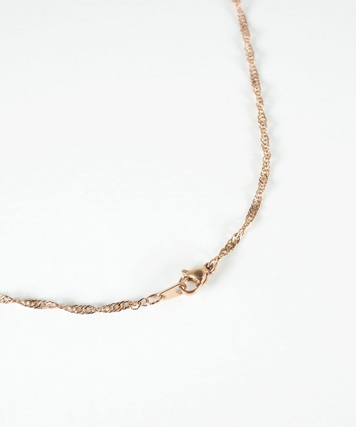 ピンクゴールドステンレスネックレス