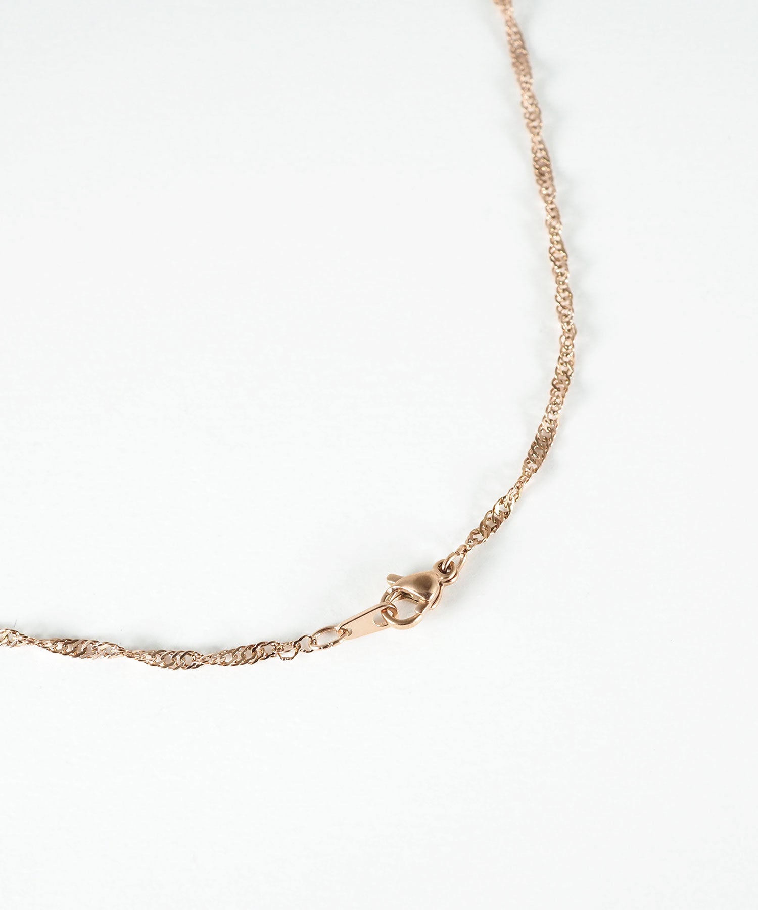 ピンクゴールドステンレスネックレス