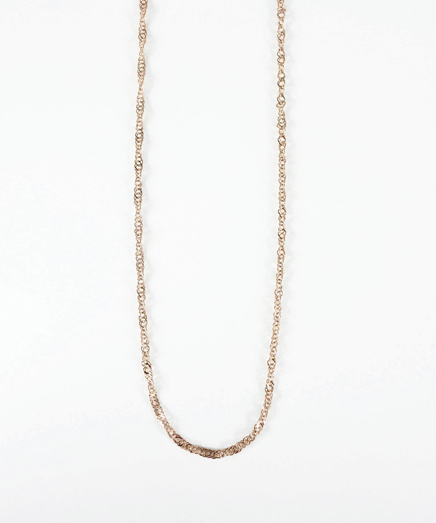 ピンクゴールドステンレスネックレス