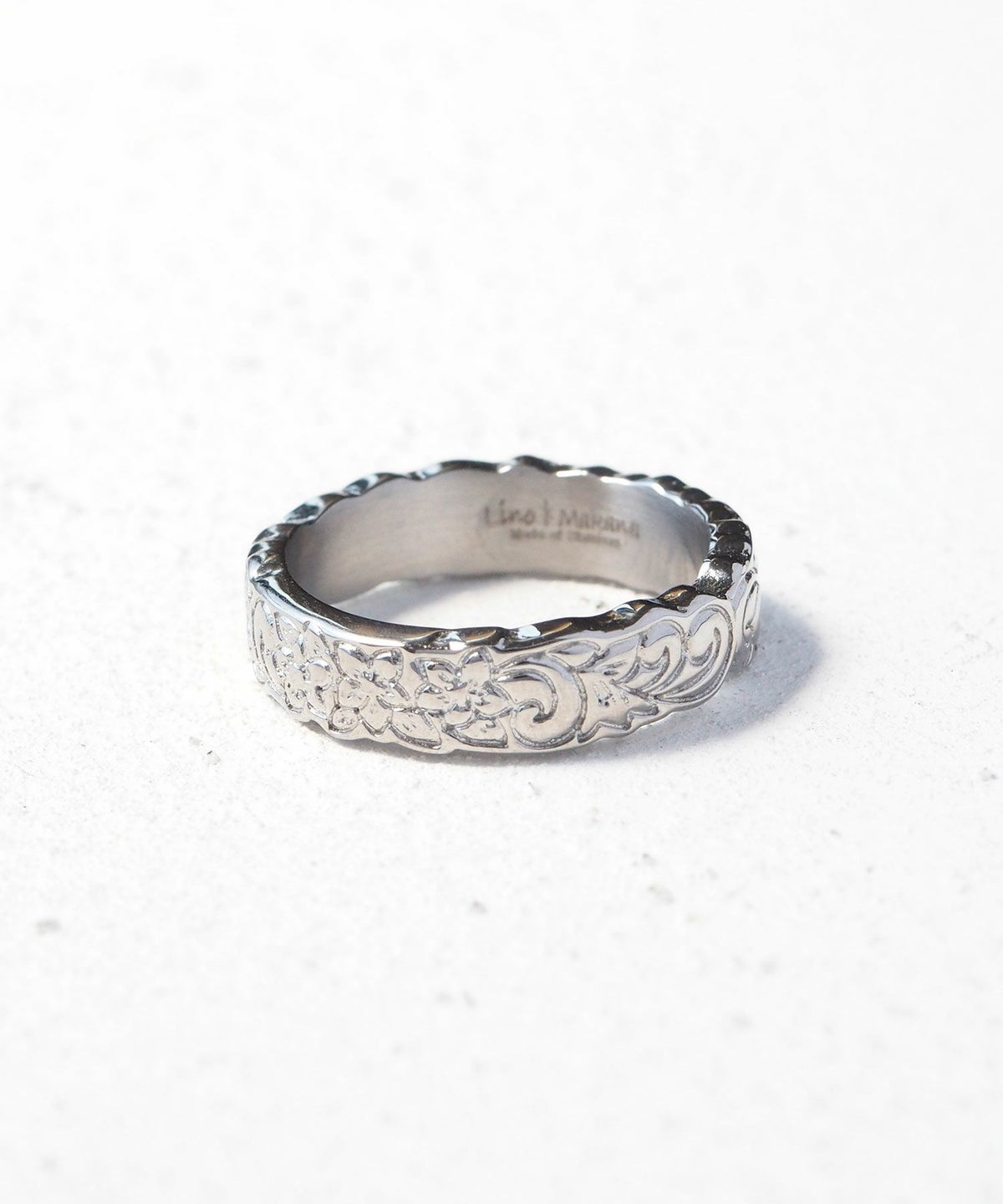 Plumeria&Scroll Ring【Lino*Makana】