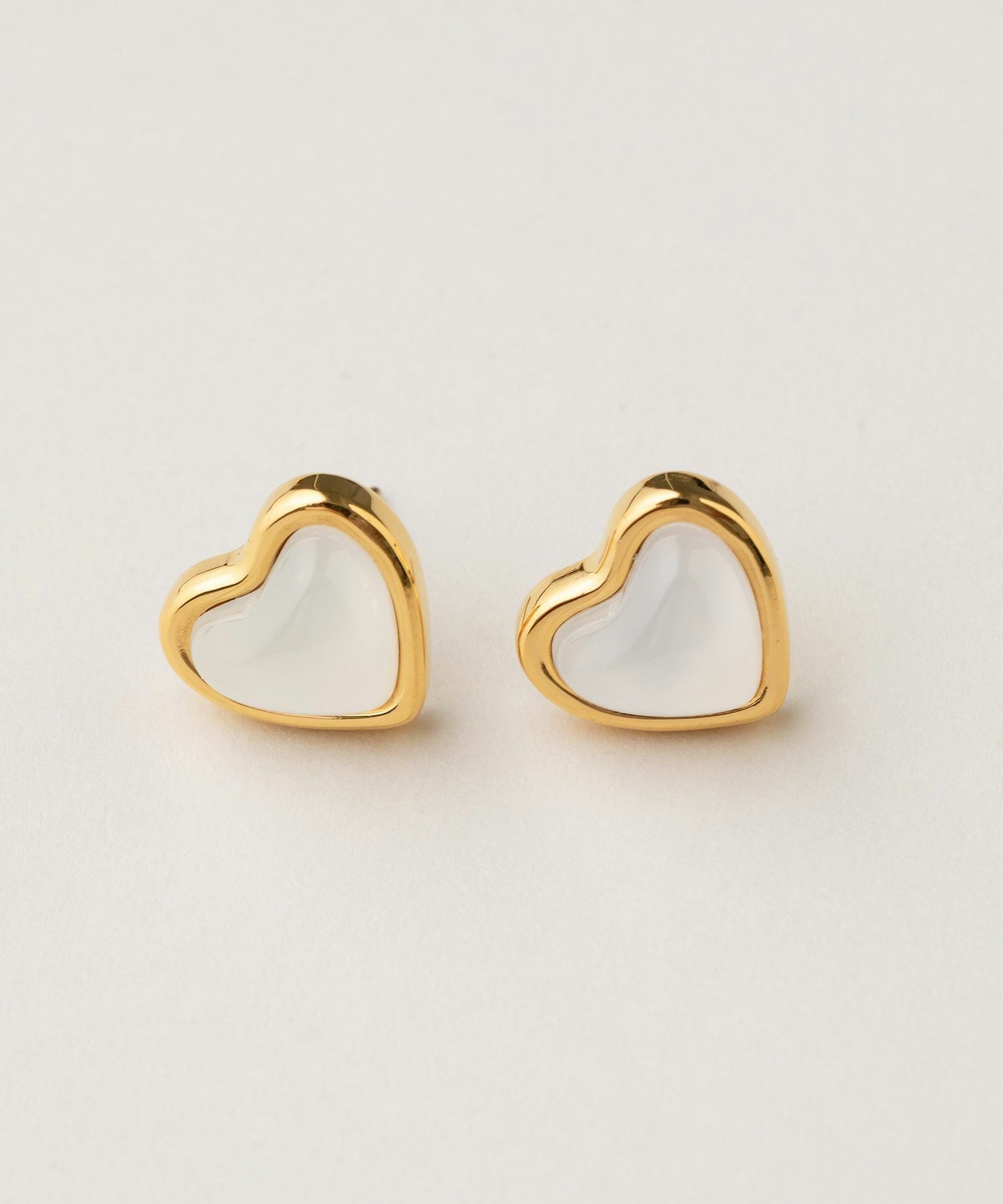 ハートアゲートサージカルステンレスピアス